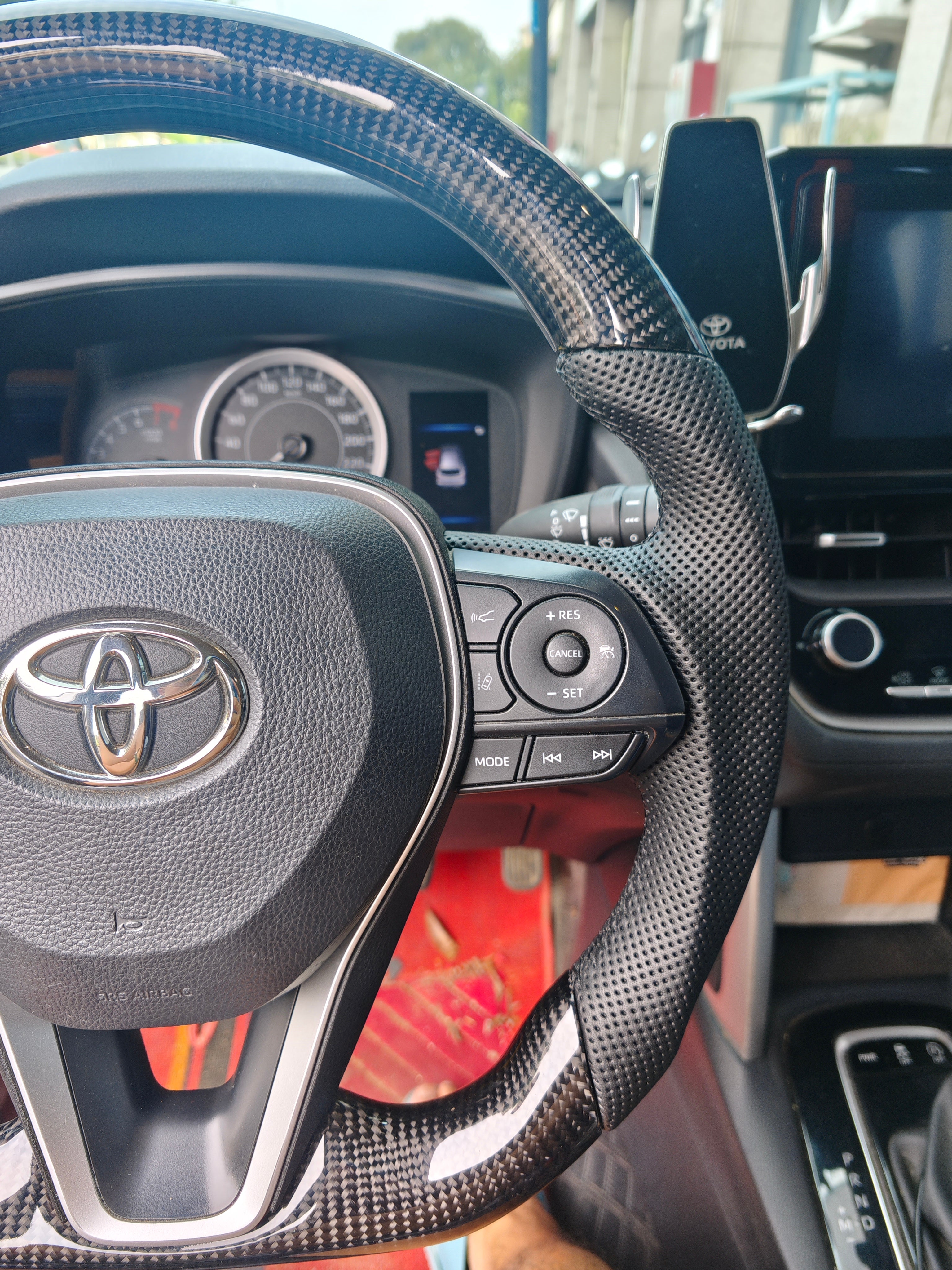 Real Carbon Fiber Custom Steering Wheel for Toyota Camry (2017-2021), Corolla, Avalon