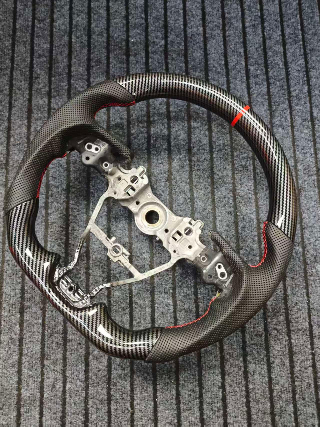 Carbon Fiber Style (Water Transfer) Steering Wheel for Toyota Camry (2017-2021), Corolla, Avalon - Type 2