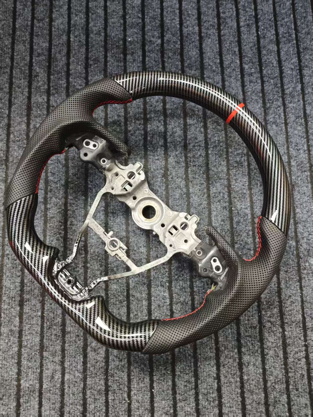 Carbon Fiber Style (Water Transfer) Steering Wheel for Toyota Camry (2017-2021), Corolla, Avalon - Type 2