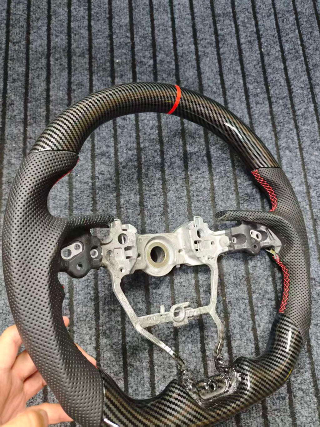 Carbon Fiber Style (Water Transfer) Steering Wheel for Toyota Camry (2017-2021), Corolla, Avalon - Type 2