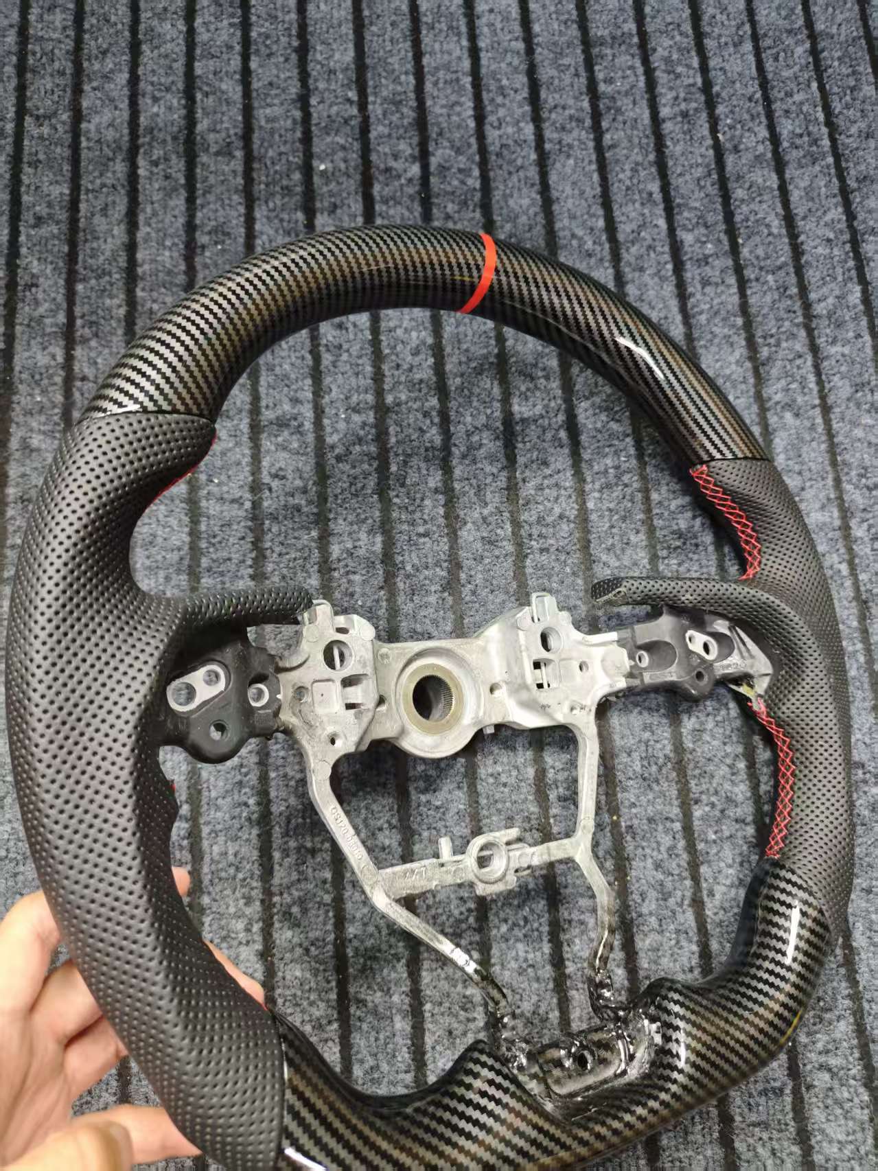 Carbon Fiber Style (Water Transfer) Steering Wheel for Toyota Camry (2017-2021), Corolla, Avalon - Type 2