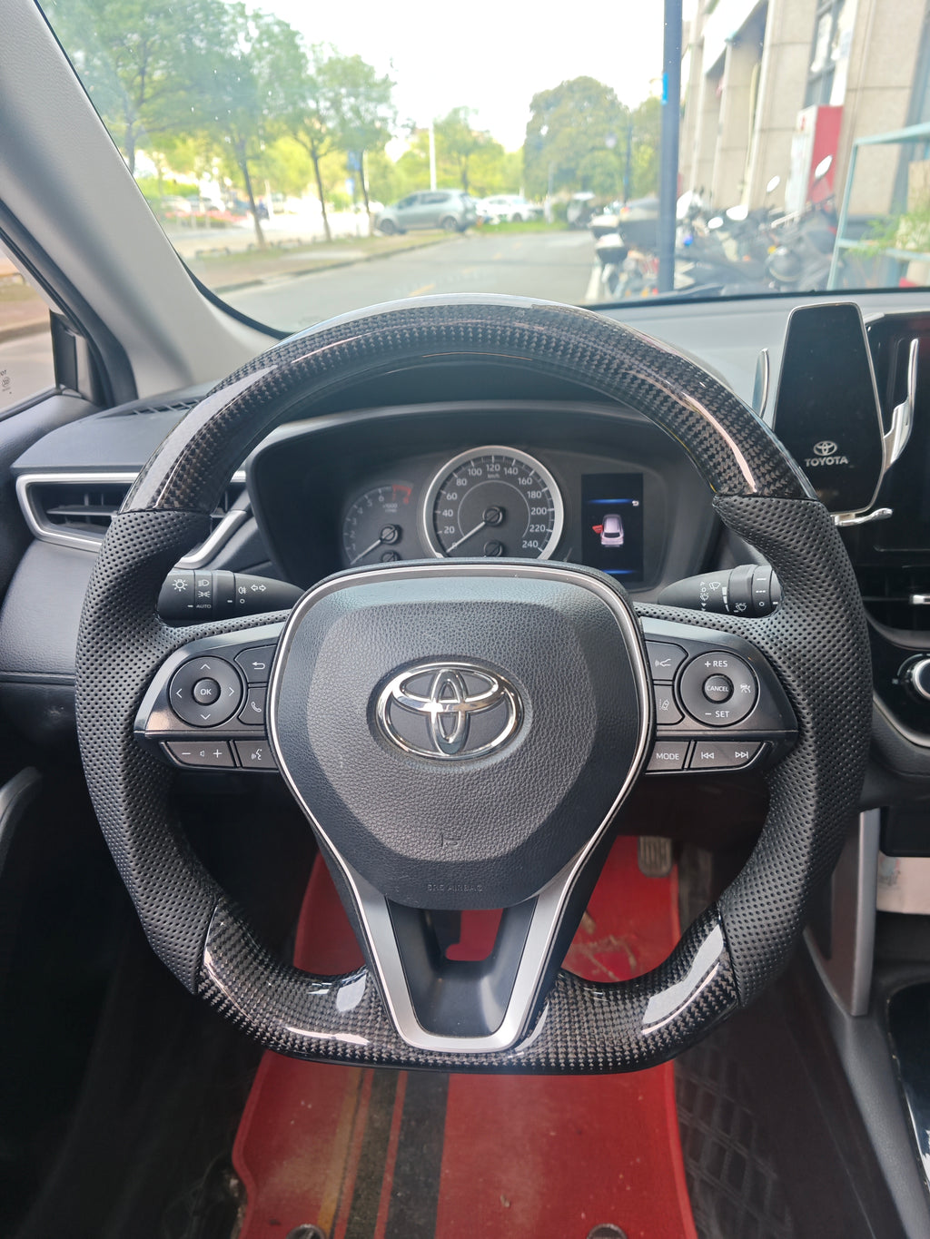 Real Carbon Fiber Custom Steering Wheel for Toyota Camry (2017-2021), Corolla, Avalon