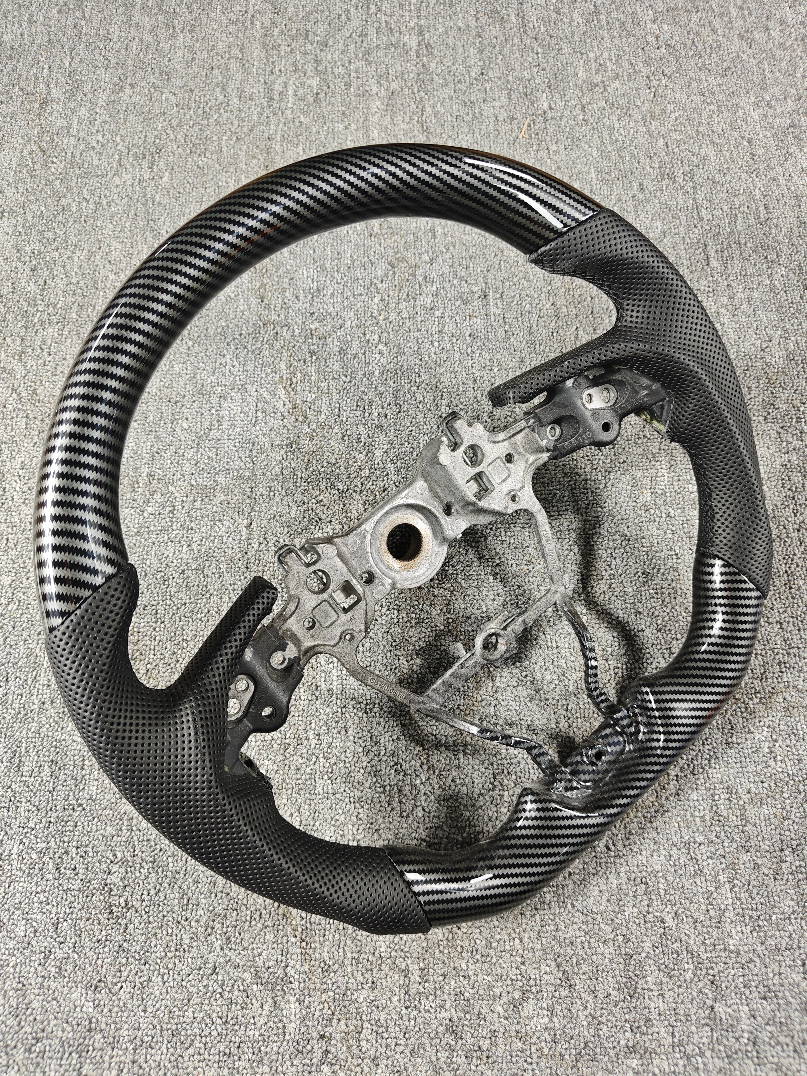 Carbon Fiber Style (Water Transfer) Steering Wheel for Toyota Camry (2017-2021), Corolla, Avalon - Type 1