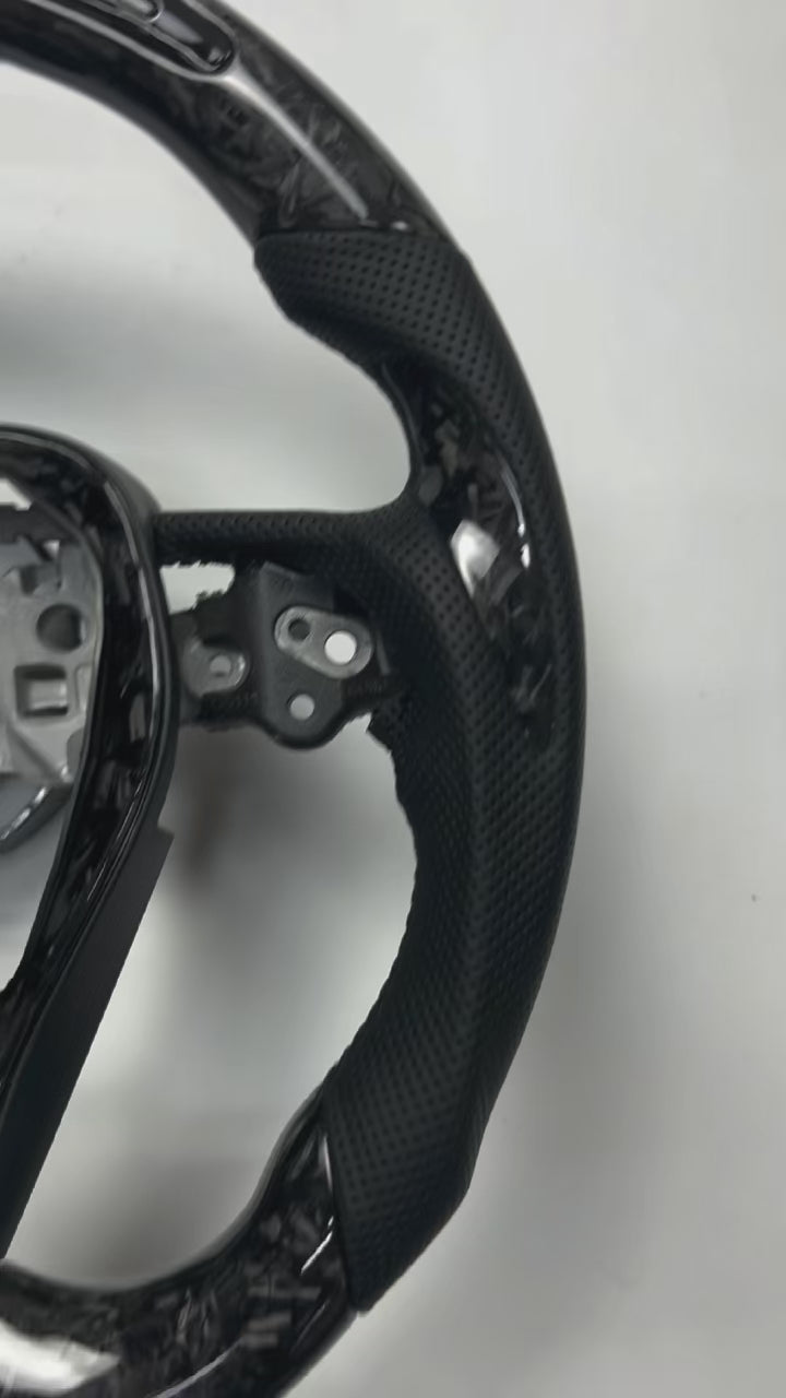 Premium Forged Carbon Fiber + LED Display Steering Wheel for Toyota
